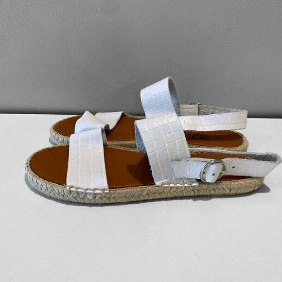 Dalsom Espadrilles Sandals Shoes White Crocodile Leather 9 - Picture 5 of 9